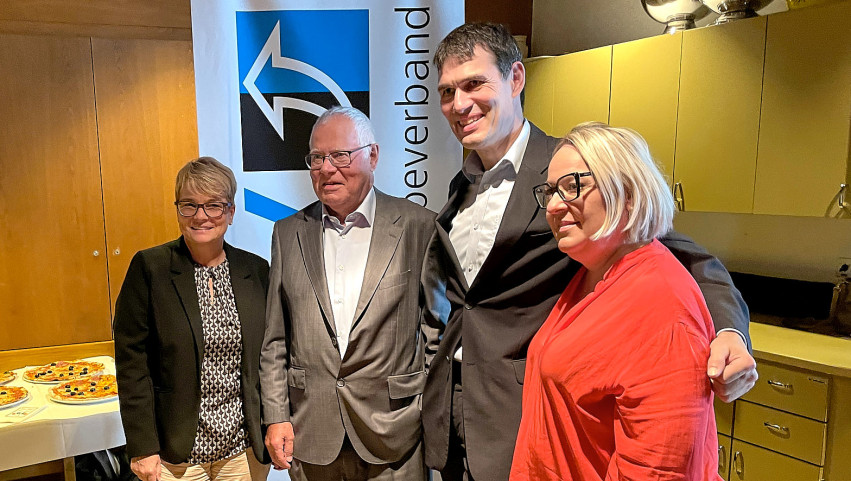 Freuten sich über einen informativen, gelungenen Anlass: (von links) Franziska Bircher (Bezirksvertretung Laufenburg), Dr. jur. Benno Studer (Fachanwalt Erbrecht SAV), Dr. Hans R. Schibli (Rechtskonsulent AGV) und Anita Kym (Bezirksvertretung Rheinfelden)